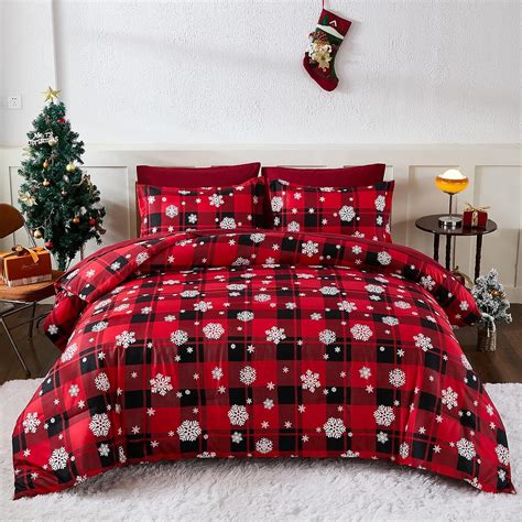 Amazon.com: Christmas Bedding Set,Christmas Comforter Set King Size 7 ...