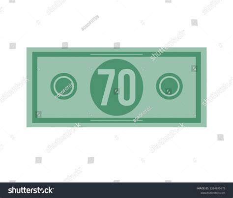 ilustración vectorial de 70 dólares aislada: vector de stock (libre de ...