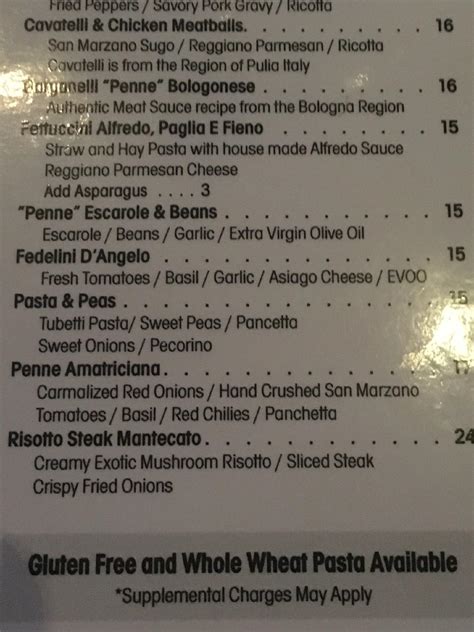 Menu at Mario's Osteria pizzeria, Boca Raton