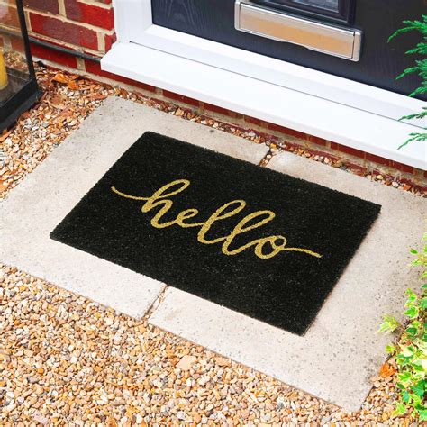 Hello Coir Door Mat