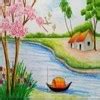 landscape easy drawing for beginners images fo Drawing Exam. - Brainly.in