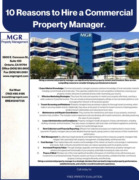 10 Reasons to Hire a Commercial Property Manager. - MGR