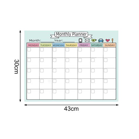 Magnetic Calendars Monthly Weekly Planner Dry Eras... – Vicedeal
