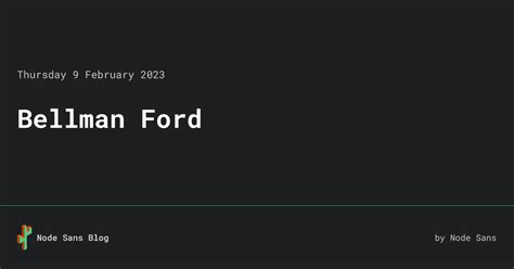 Bellman-Ford Example 的图像结果