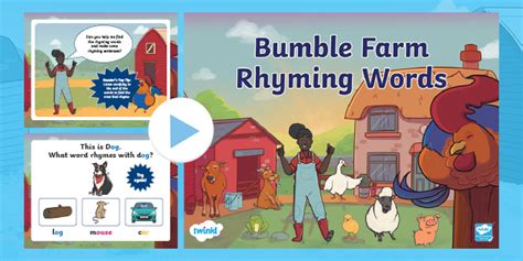 Bumble Farm Rhyming Words PowerPoint (teacher made)