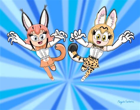 Buy Kemono Friends Serval and Caracal Poster, Anime, Kemonomimi ...
