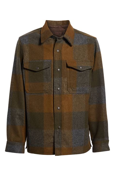 Filson 'Macinaw' Plaid Wool Flannel Shirt Jacket | Nordstrom | Wool ...