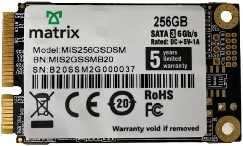 Amazon.in: Buy Matrix 256GB MSATA Internal SSD with 520MB/s Read ...