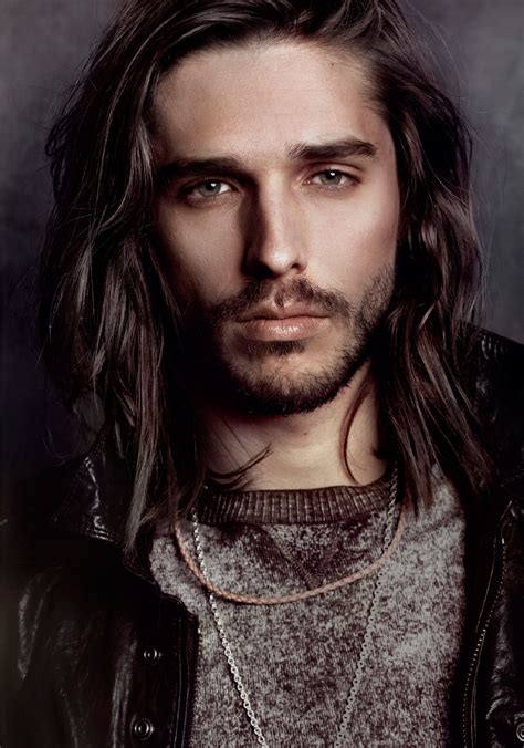 ♂ Man Portrait face of a young man with long hair Men's Long Hairstyles ...