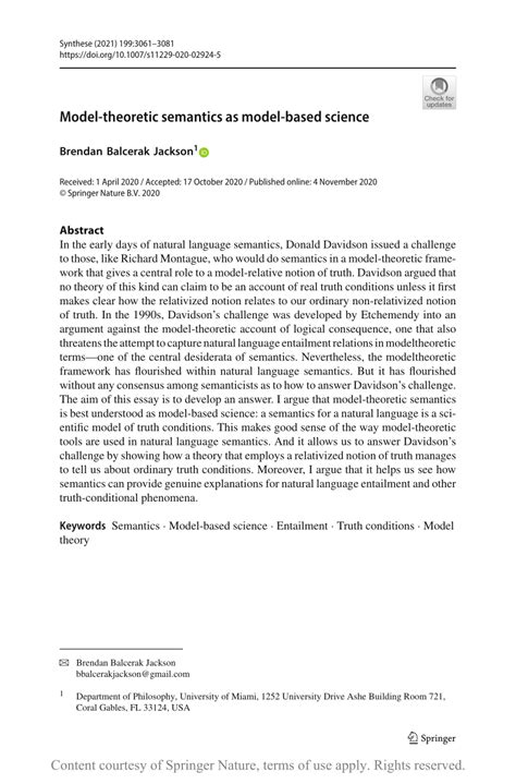 Model-Theoretic Semantics Is 的图像结果