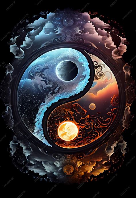 Premium AI Image | The yin yang is a symbol of the universe.