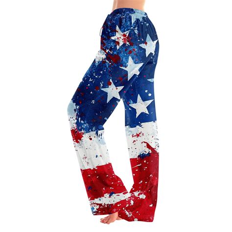 SAATLERI Patriotic Womens Pajama Pants American Flag American Flag ...