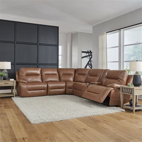 Liberty Furniture Cameron 7008SD-UPH-6PCSEC Casual 6-Piece Leather ...