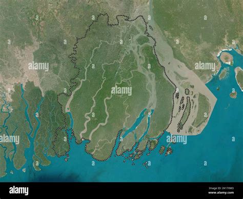 Barisal, division of Bangladesh. Low resolution satellite map Stock Photo - Alamy