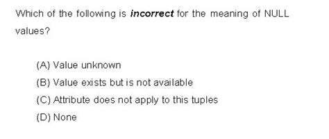 Databases: What does nUll value mean?