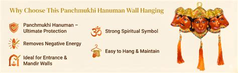 Buy Salvus APP SOLUTIONS Panchmukhi Hanuman Ji Face Wall Hanging for ...