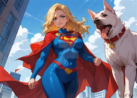 Supergirl And Krypto by AIAfterDark on DeviantArt