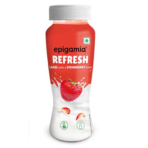 Epigamia Lassi - Strawberry, 150 ml | Zero Preservatives | Rich of ...