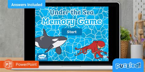 Fun Under the Sea Memory Game Puzzle PowerPoint - AL - Kids