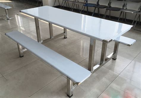 企业单位食堂简约方形实木餐桌