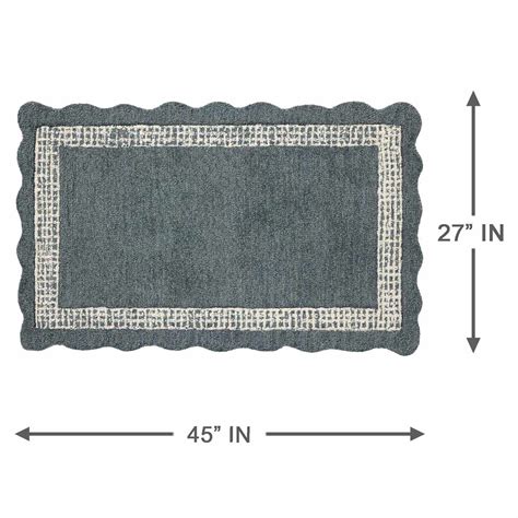 Lainey Indigo with Grid Border Accent Rug, 27x45