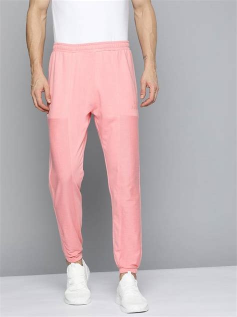 HRX by Hrithik Roshan Solid Men Pink Track Pants - Buy HRX by Hrithik ...