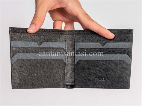 prada cuzdan erkek siyah mavi serit logolu - Çanta Nişantaşı