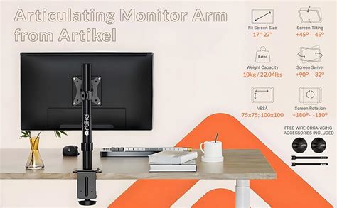 Artikel Single Monitor Arm ECO | Adjustable Heavy Duty Monitor Arm ...