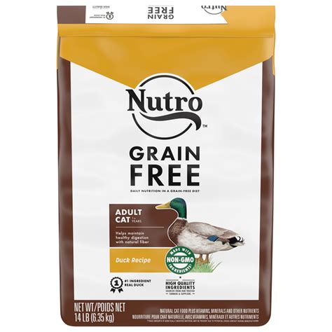 NUTRO Cat Food, Grain Free, Duck Recipe, Adult, 1+Years (14 lb ...