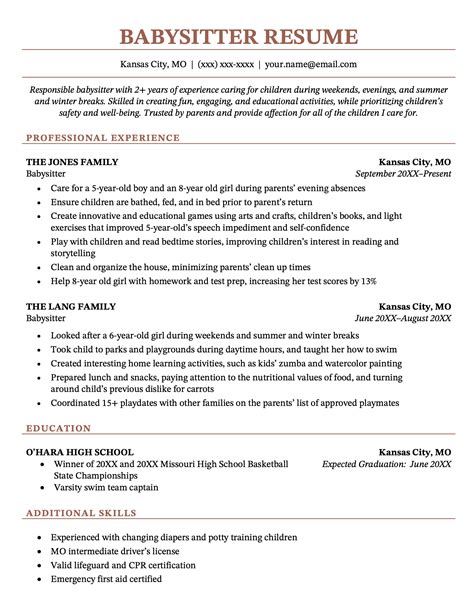 Teen Resume Examples & Writing Tips