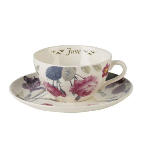 Buy Spode Flowers of the Month Cup & Saucer 11 ounce - June (iris ...
