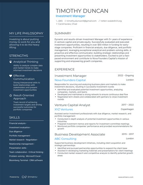 3 Successful Investment Manager Resume Examples And Writing Tips for 2024