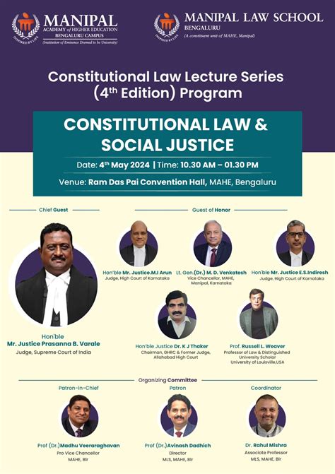 CONSTITUTIONAL LAW LECTURE SERIES (4TH EDITION) PROG -2024 BY MANIPAL ...
