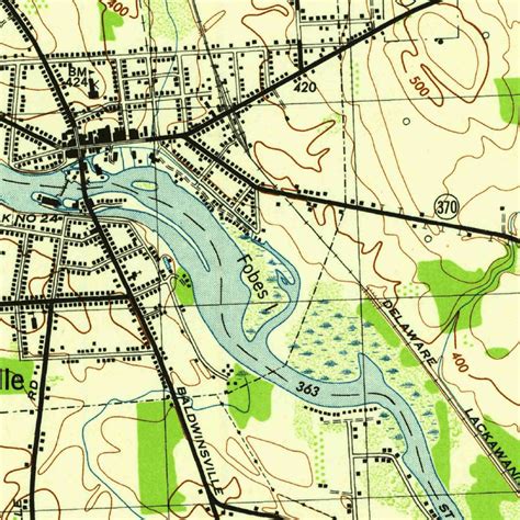 Baldwinsville, NY (1943, 31680-Scale) Map by United States Geological Survey | Avenza Maps