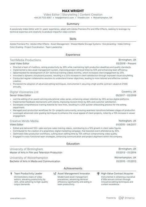 Image result for Video CV Script