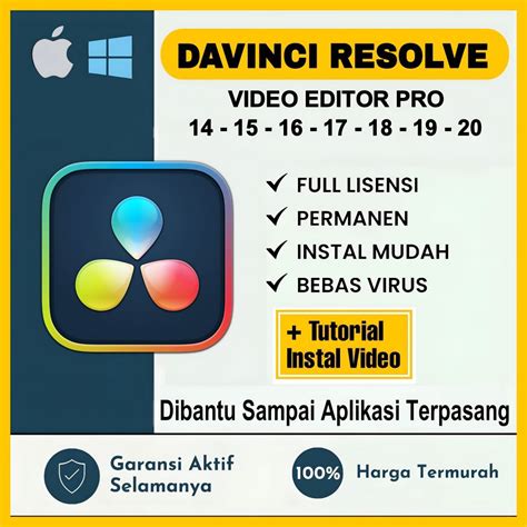 Jual (Win & Mac) Davinci Resolve Pro Studio 20 - 14 Original + Bonus ...