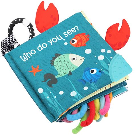 Amazon.com: Fish Baby Books Toys, Touch Feel Cloth Crinkle Books for ...