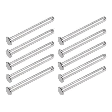 METALLIXITY Clevis Pins (6mmx60mm) 10Pcs, Single Hole Flat Head 304 ...