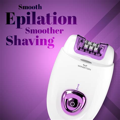 Premium White & Purple Body Epilator Shaver | Smooth & Effortless Hair ...