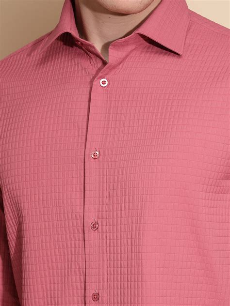 Pink Solid cotton Shirt