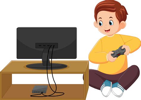 Playing Computer Games Clipart