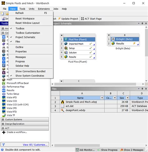 Detailed View of the EnSight Ansys Workbench Interface