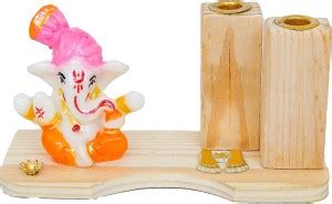 Flipkart.com | StatueStudio 2 Compartments Wood & Resin Pen Stand With ...
