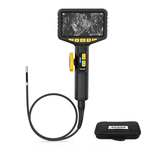 AUTOOL Two-Way 210° Endoscope Camera with Light, 0.24inch Automotive ...
