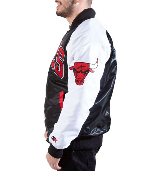 Satin Starter Varsity Chicago Bulls Tri-Color Jacket - Jackets Masters