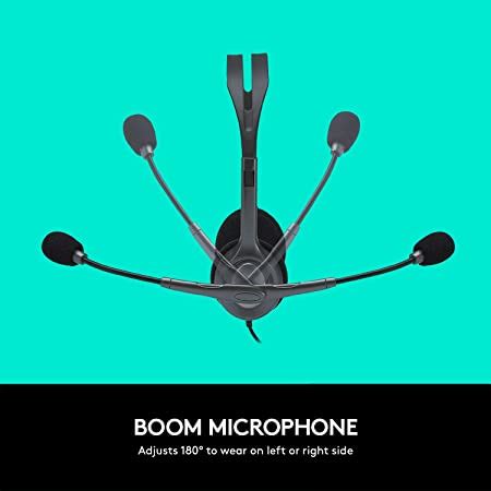 Logitech H111 Wired On Ear Headphones With Mic Black – Sujata eStore
