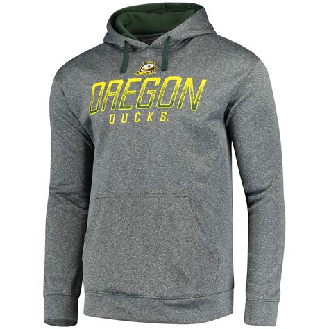 Champion Oregon Ducks Charcoal Performance Pullover Hoodie