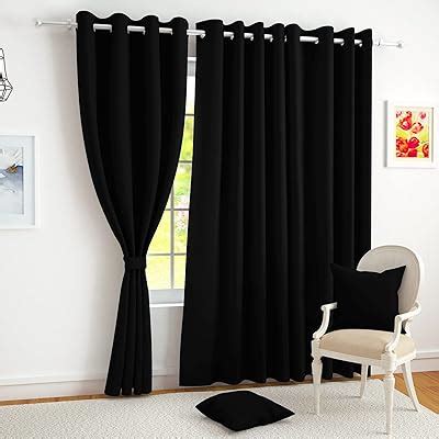 Buy Story@Home Blackout Door Curtains 7 Feet Set of 2 | Plain Printed ...