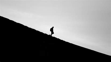 Wallpaper man, silhouette, bw hd, picture, image