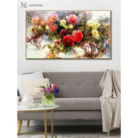 Buy Nestroots Vibrant Floral Bouquet Wall Art Painting Online